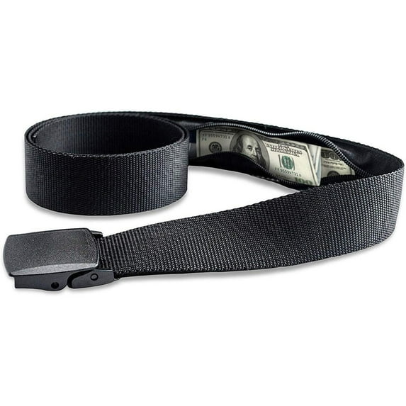 TekDeals Travel Security Belt Hidden Money Pouch Money Wallet Pocket Waist Belt Safe