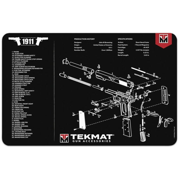TekMat 1911 Gun Cleaning Mat, Black