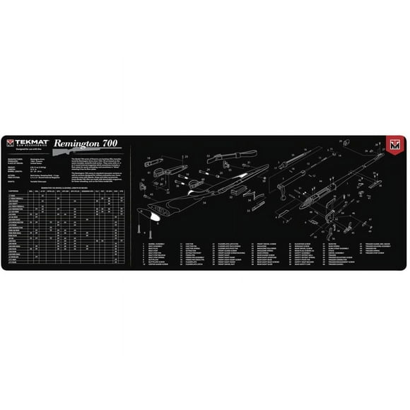 TekMat 36in Printed Gun Cleaning Mat Remington 700, Black