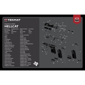 TekMat Springfield Hellcat Gun Cleaning Mat, Rubber, 17in, TEKR17HELLCAT
