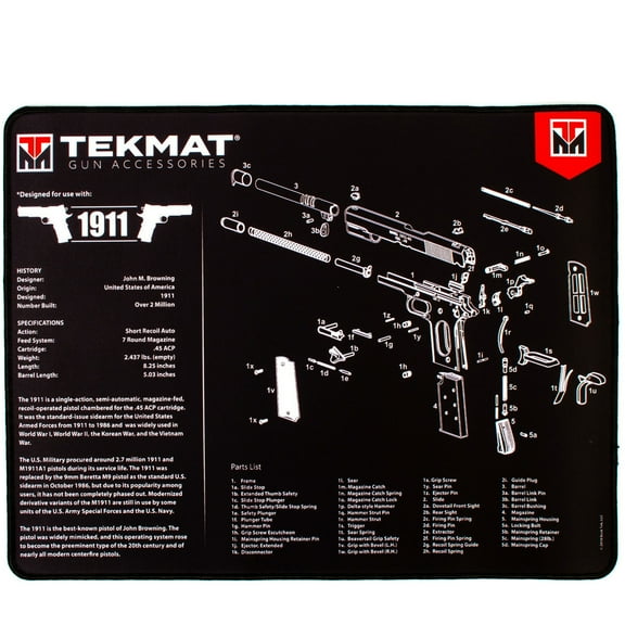 TekMat Ultra Premium Gun Cleaning Mat - 20" X 15" - 1911