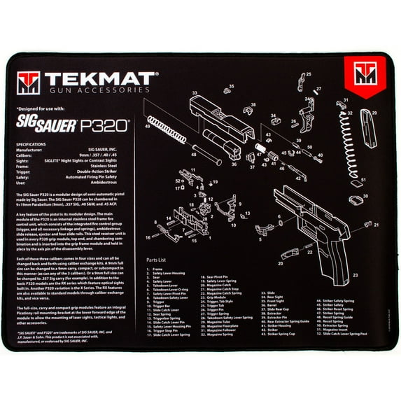 TekMat Ultra Premium Gun Cleaning Mat - 20" X 15" - Sig Sauer P320™