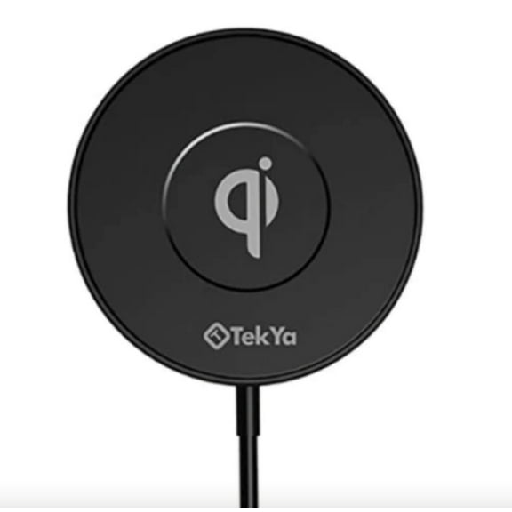 TekYa QiTek Spot 15W Qi Wireless Charging Pad with Magnetic Suction - Black