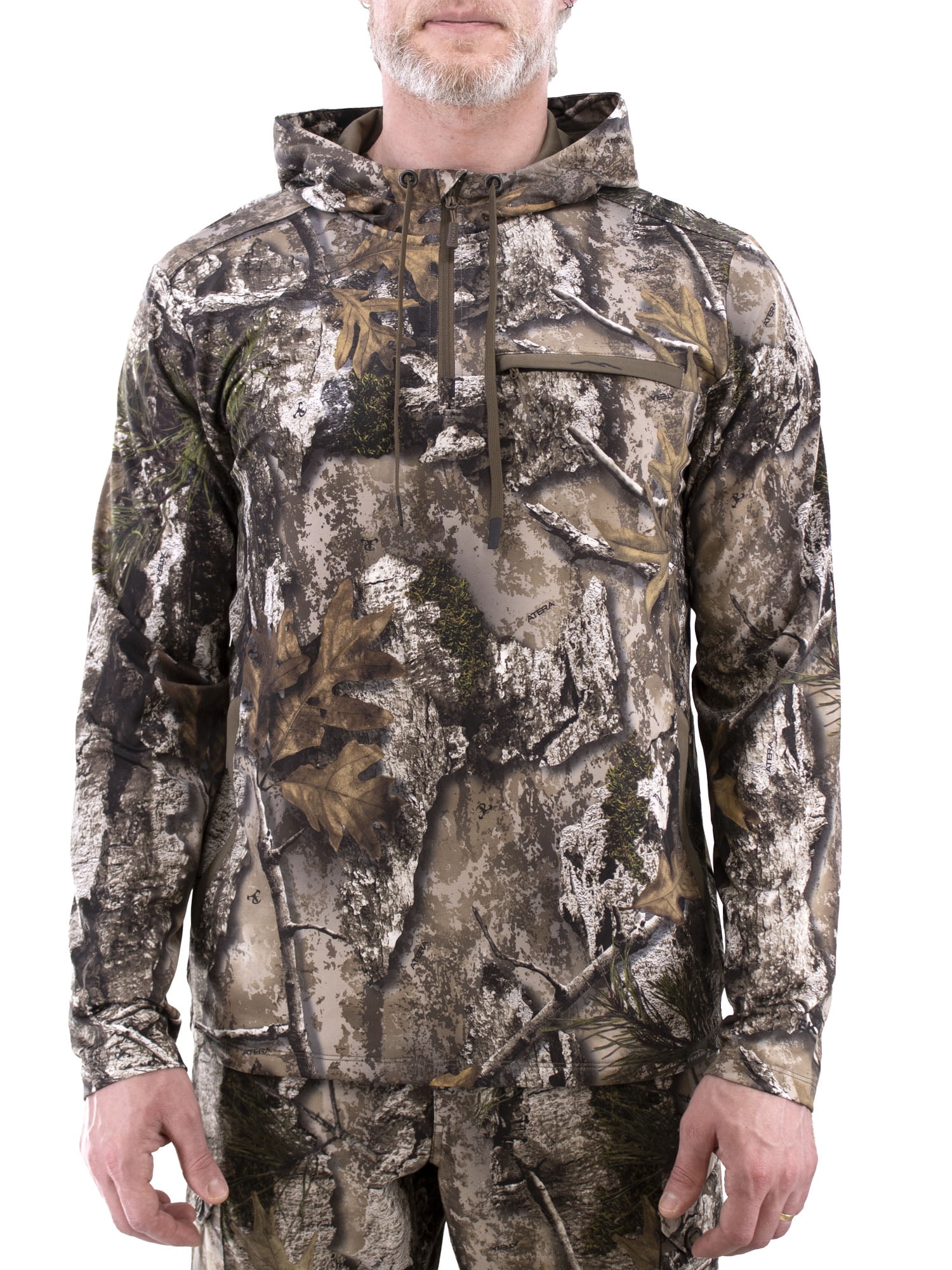 Realtree Edge Men Performance Pullover Hoodie with Neck