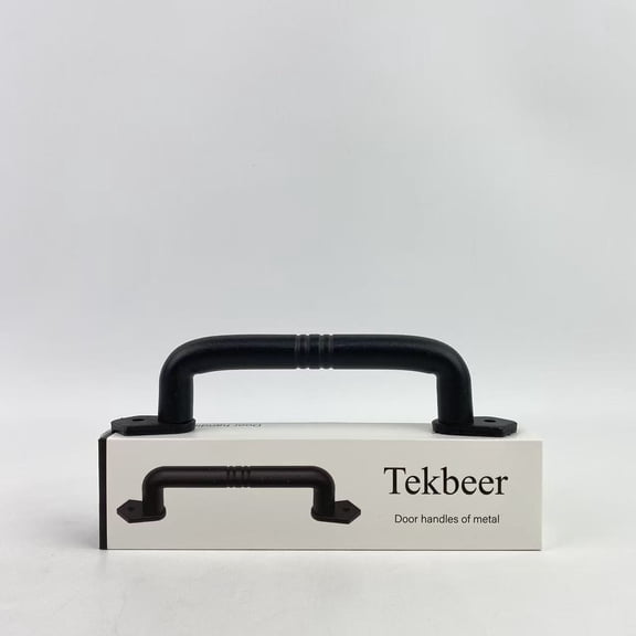 Tekbeer Door handles of metal,Sliding Barn Door Handle Pull Black for Sliding Barn Door,Gate 9'' Black