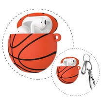 Tekcoo AirPods 1 & 2 Silicone Case Cover Protective Skin for Apple Airpod 1st & Airpods 2nd Charging Case -Baketball Design