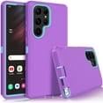 thumbnail image 1 of Tekcoo Case for Samsung Galaxy S23 Ultra 6.8", Case Cover for Galaxy S23 Ultra,Shockproof Heavy Duty Hard Plastic & Rubber Rugged Bumper 3-in-1 Case Cover - Purple, 1 of 6