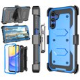 thumbnail image 1 of Tekcoo Cases for Samsung Galaxy A15 5G, [Buit-in Screen Protector] Combo Holster Belt Clip [Heavy Duty] [Kickstand] Full-Body Rugged Holster Case -Blue, 1 of 10