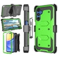 thumbnail image 1 of Tekcoo Cases for Samsung Galaxy A15 5G, [Buit-in Screen Protector] Combo Holster Belt Clip [Heavy Duty] [Kickstand] Full-Body Rugged Holster Case -Green, 1 of 10