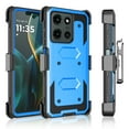 thumbnail image 1 of Tekcoo for Motorola Moto G 5G 2025 Case with [Built-in Screen Protector], Military Grade Shockproof Rugged Phone Case with Belt-Clip Holster & Kickstand Heavy Duty Cover for Moto G 5G 2025 - Blue, 1 of 10
