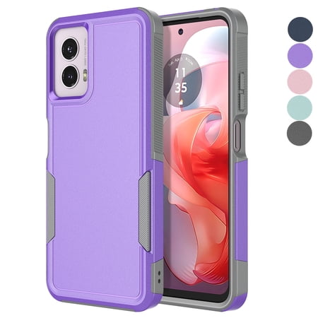 Tekcoo for Motorola Moto G Power 5G 2024 Case, Dual Layer Shockproof Hybrid Protective Phone Case Heavy Duty Military-Grade Drop Protection Anti-Scratch Rugged Cover for Moto G Power 5G 2024, Purple