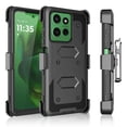 thumbnail image 1 of Tekcoo For Motorola Moto G Power 5G 2025 Case with [Built-in Screen Protector], Military Grade Shockproof Rugged Phone Case with Belt-Clip Holster & Kickstand Cover for Moto G Power 5G 2025 - Black, 1 of 11