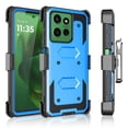 thumbnail image 1 of Tekcoo for Motorola Moto G Power 5G 2025 Case with [Built-in Screen Protector], Military Grade Shockproof Rugged Phone Case with Belt-Clip Holster & Kickstand Cover for Moto G Power 5G 2025 - Blue, 1 of 11