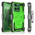 thumbnail image 1 of Tekcoo for Motorola Moto G Power 5G 2025 Case with [Built-in Screen Protector], Military Grade Shockproof Rugged Phone Case with Belt-Clip Holster & Kickstand Cover for Moto G Power 5G 2025 - Green, 1 of 11
