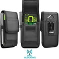 thumbnail image 1 of Tekcoo Phone Holster for iPhone 11 11 Pro Max 12 XR XS MAX X SE 2020 6 7 8 Plus SE 5S 5C Heavy Nylon Oxford Belt Pouch Clip Carrying [RFID] Wallet Case Card Holder Slots, 1 of 6