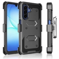 Tekcoo for Samsung Galaxy A17 5G Case with [Built-in Screen Protector] Holster Belt Clip and Kickstand, Shockproof Heavy Duty Full Protective Phone Case Rugged Cover for Galaxy A17 5G - Black