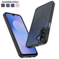 Tekcoo for Samsung Galaxy A17 5G Case, Compatible with MagSafe Military Grade Drop Protection Magnetic Rugged Cover Translucent Back Shockproof Cell Phone Case for Galaxy A17 5G 6.7" - Black