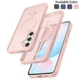 thumbnail image 1 of Tekcoo for Samsung Galaxy S24 FE Case, Compatible with MagSafe Military Grade Drop Protection Magnetic Rugged Cover Translucent Back Shockproof Phone Case for Samsung Galaxy S24 FE - Pink, 1 of 10