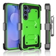 thumbnail image 1 of Tekcoo for Samsung Galaxy S25 FE Case with [Built-in Screen Protector] Holster Belt Clip and Kickstand, Shockproof Heavy Duty Full Protective Phone Case Rugged Cover for Galaxy S25 FE - Green, 1 of 9