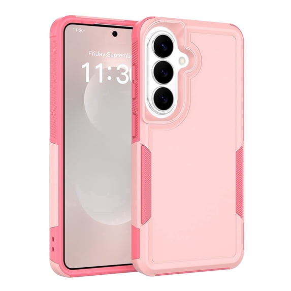 Tekcoo For Samsung Galaxy S26 5G Case, 2 in 1 Phone Case Shockproof Heavy Duty Rugged Full Body Protection Case Cover Phone Case for Samsung Galaxy S26 5G, - Pink