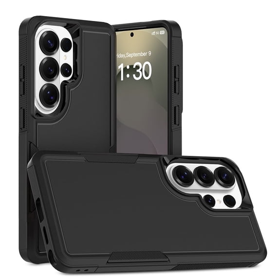 Tekcoo For Samsung Galaxy S26 Ultra 5G Case, 2 in 1 Phone Case Shockproof Heavy Duty Rugged Full Body Protection Case Cover Phone Case for Samsung Galaxy S26 Ultra 5G, - Black