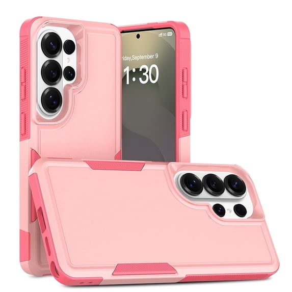 Tekcoo For Samsung Galaxy S26 Ultra 5G Case, 2 in 1 Phone Case Shockproof Heavy Duty Rugged Full Body Protection Case Cover Phone Case for Samsung Galaxy S26 Ultra 5G, - Pink