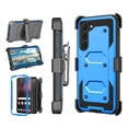 thumbnail image 1 of Tekcoo Shockproof Cases for Samsung Galaxy S23 Plus, [Buit-in Screen Protector] Combo Holster Belt Clip [Heavy Duty] [Kickstand] Full-Body Rugged Holster Case -Blue, 1 of 8