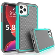 Tekcoo [Tmajor Series] Case for iPhone 11 Pro / iPhone11 Pro (5.8 inch) 2019 Shock Absorbing Rubber & Plastic Scratch Resistant Bumper Grip Cute Sturdy Hard Protecive Phone Cases Cover [Turquoise]