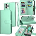 thumbnail image 1 of Tekcoo Wallet Case For iPhone 11 Pro Max (6.5 inch) 2019 Luxury ID Cash Credit Card Slots Holder Carrying Pouch Flip Folio PU Leather Cover [Detachable Magnetic Hard Case] Lanyard - Turquoise, 1 of 6