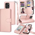 thumbnail image 1 of Tekcoo Wallet Case for iPhone 12 Pro Max / iPhone 12 Mini 2020 Luxury ID Cash Credit Card Slots Holder Carrying Pouch Folio Flip PU Leather Cover [Detachable Magnetic Hard Case] Lanyard - Rose Gold, 1 of 6