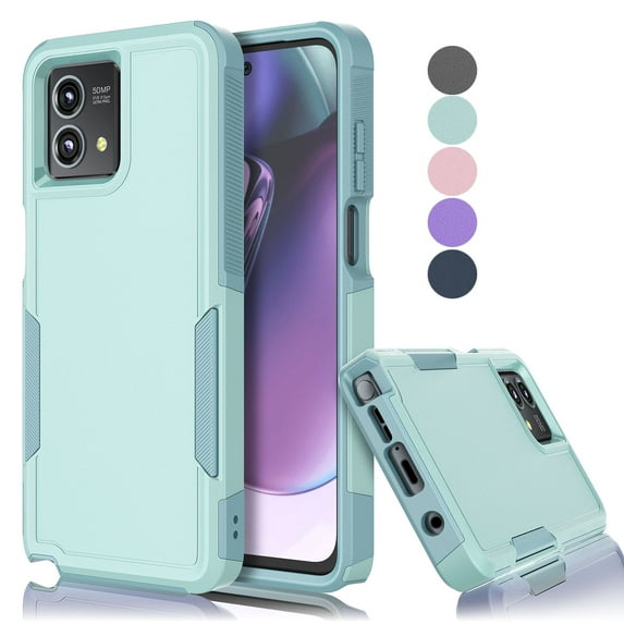 Tekcoo for Motorola Moto G Stylus 5G 2023 Model 11041540GN Shockproof Rugged Case Mint with Bumper