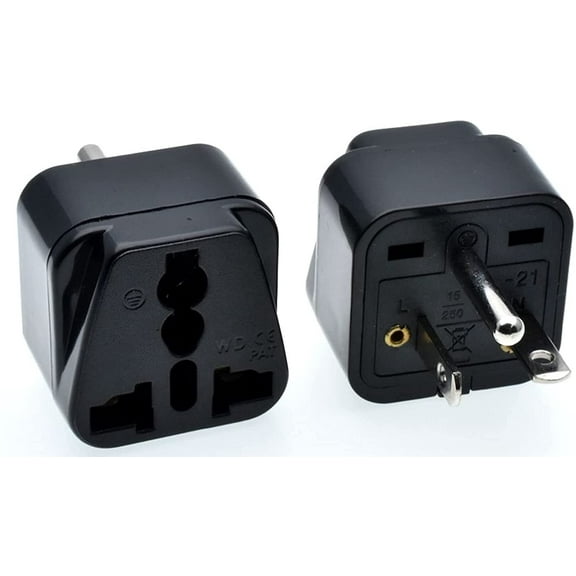 Tekit Black NEMA 6-20P Universal Plug Adapter110-250V 15A,Universal World to North American US NEMA 6-20P Electrical Plug Adapter Converter