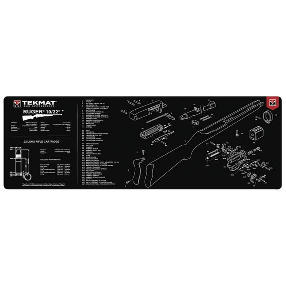 TekMat 36" X 12" Long Gun Cleaning Mat - Ruger 10/22