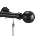 thumbnail image 1 of Tekno 25 - 132 in. Non-Adjustable 1-1/8 in. Single Traverse Window Curtain Rod Set in Maroon with Ball Finial, 1 of 6