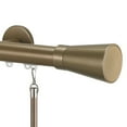 thumbnail image 1 of Tekno 25 - 60 in. Non-Adjustable 1-1/8 in. Single Traverse Window Curtain Rod Set in Champagne with Linea Finial, 1 of 6
