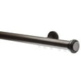 thumbnail image 1 of Tekno 25 - 84 in. Non-Adjustable 1-1/8 in. Single Traverse Window Curtain Rod Set in Oil Rubbed Bronze with Empire Finial, 1 of 6