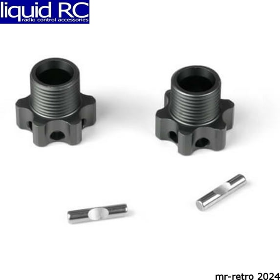 Tekno RC 5071D Wheel Hubs (+3mm lightened gunmetal ano w/pins 2 pieces)