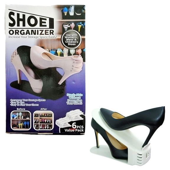 Tekno Shoe Organizer 6 Piece Value Pack Black