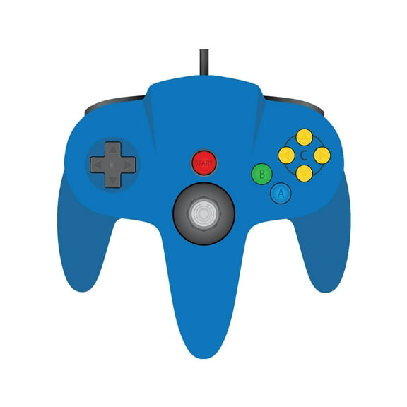 TeknoGame Wired N64 Controller - Blue