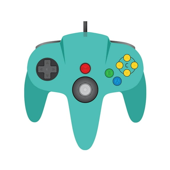 TeknoGame Wired N64 Controller - Clear Teal