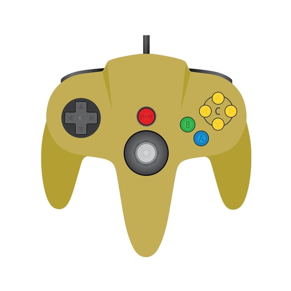 TeknoGame Wired N64 Controller - Gold