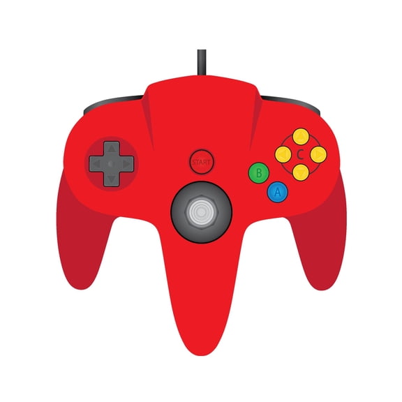 TeknoGame Wired N64 Controller - Red