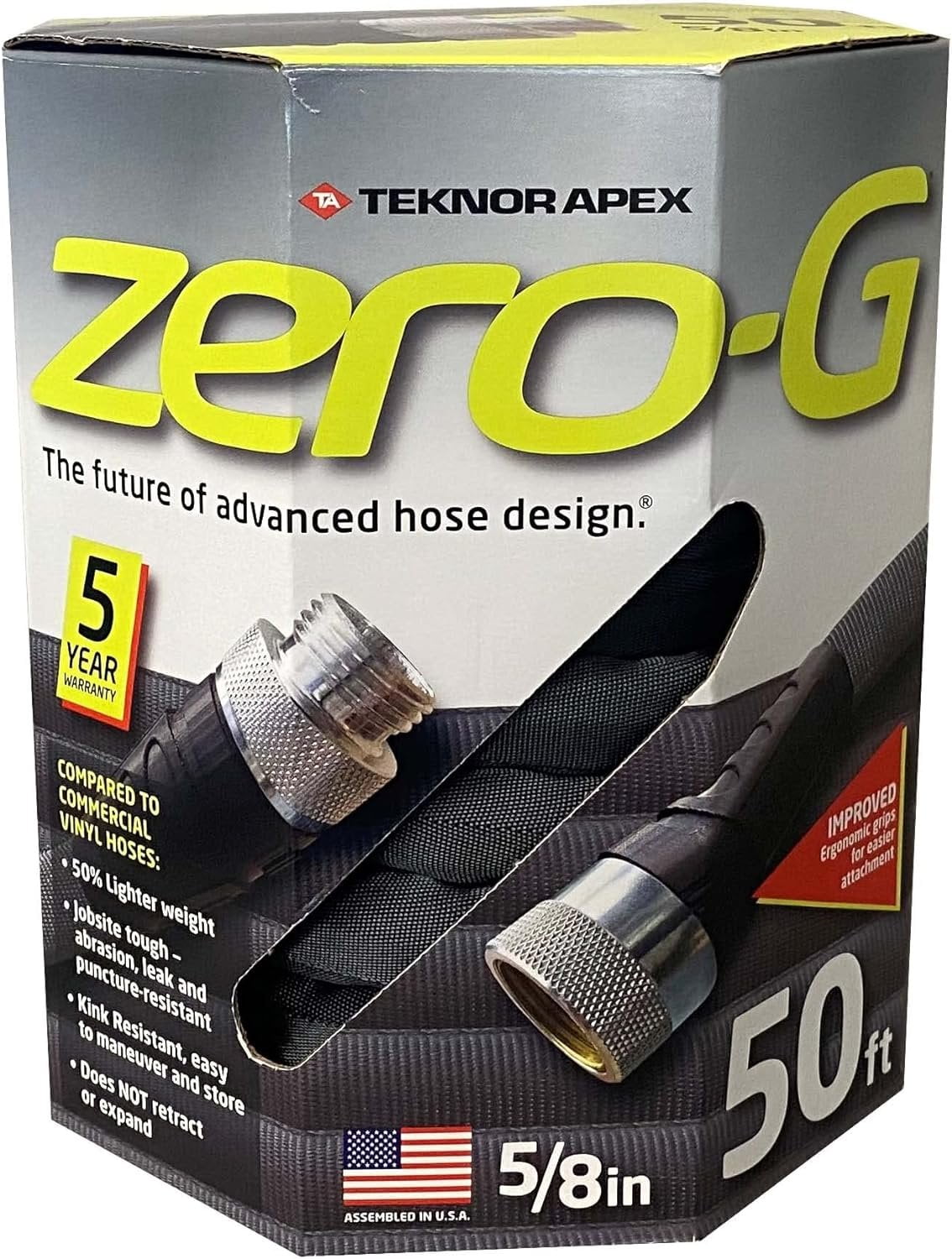 Teknor Apex 4001-50 Zero-g Kink Resistant Garden Hose, 5/8" X 50 ...