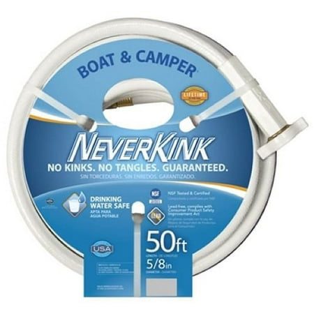 Teknor-Apex 8602-50 Boat Camper RV Never Kink White Drinking Water Safe Hose 50' x 5/8"
