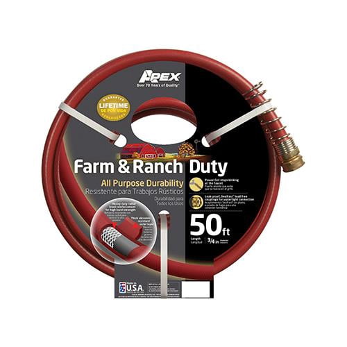 Teknor-Apex 989-50 Garden Hose, Farm & Ranch Duty, 450 PSI, Dark Red, 3/4-In. x 50-Ft.