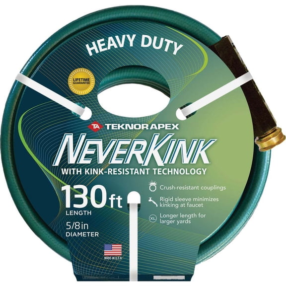 Teknor Apex Neverkink Garden Hose Heavy Duty - Tangle Proof - 130 Ft.