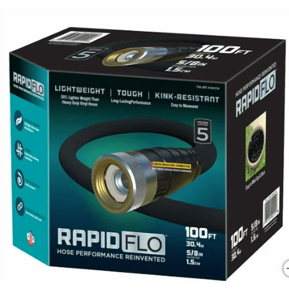 Teknor Rapid Flo 5/8 in. x 100 ft. Compact Garden Hose