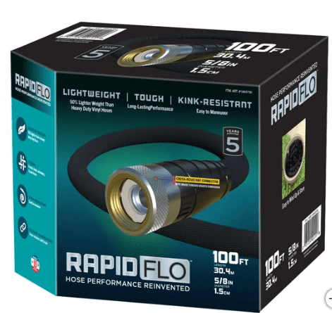 Teknor Rapid Flo 5/8 in. x 100 ft. Compact Garden Hose