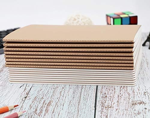 Tekola 16 Pack Kraft Notebooks, Journals in Bulk for Writing, Blank Paper Sketchbooks, 60 Pages Notebook, 8.3x5.5 Inch, A5 Size, Travel Journal Set, for Gifts, Students and Office Supplies