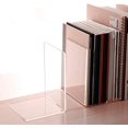thumbnail image 1 of Tekola 4 Pieces Bookends,Clear Acrylic Bookends for Shelves,Heavy Duty Book Ends and Desktop Organizer,Book Stopper for Books/Movies/CDs,7.3x4.8x4.8 inch, 1 of 5